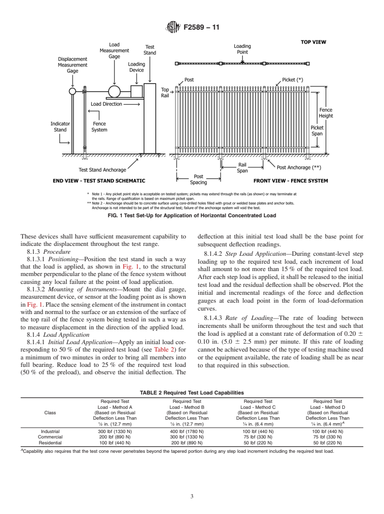 ASTM F2589-11 - Standard Specification for Ornamental Fences Employing Steel Tubular Pickets