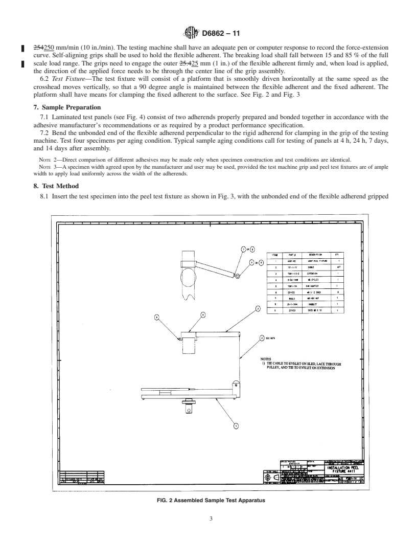 REDLINE ASTM D6862-11 - Standard Test Method for 90 Degree Peel Resistance of Adhesives