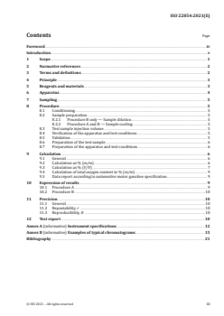 ISO 22854:2021 - Liquid petroleum products — Determination of hydrocarbon types and oxygenates in automotive-motor gasoline and in ethanol (E85) automotive fuel — Multidimensional gas chromatography method
Released:7/21/2021 - Page 3 preview