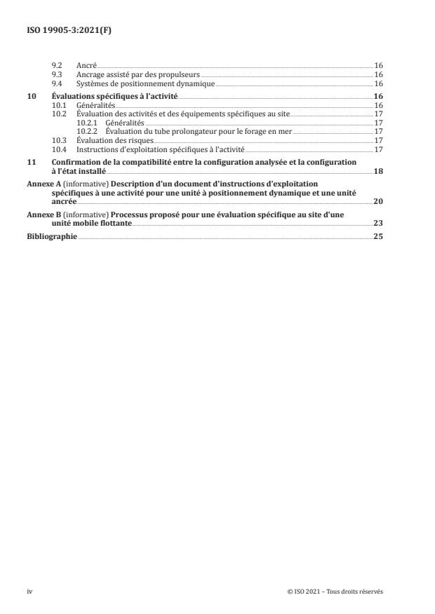 ISO 19905-3:2021 ISO 19905-3:2021 - Industries du pétrole et du gaz naturel -- Évaluation spécifique au site d'unités mobiles en mer - Page 4 preview