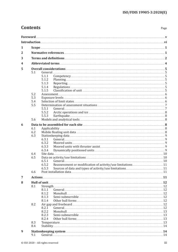 ISO/FDIS 19905-3:Version 07-nov-2020 - Petroleum and natural gas industries  -- Site-specific assessment of mobile offshore units