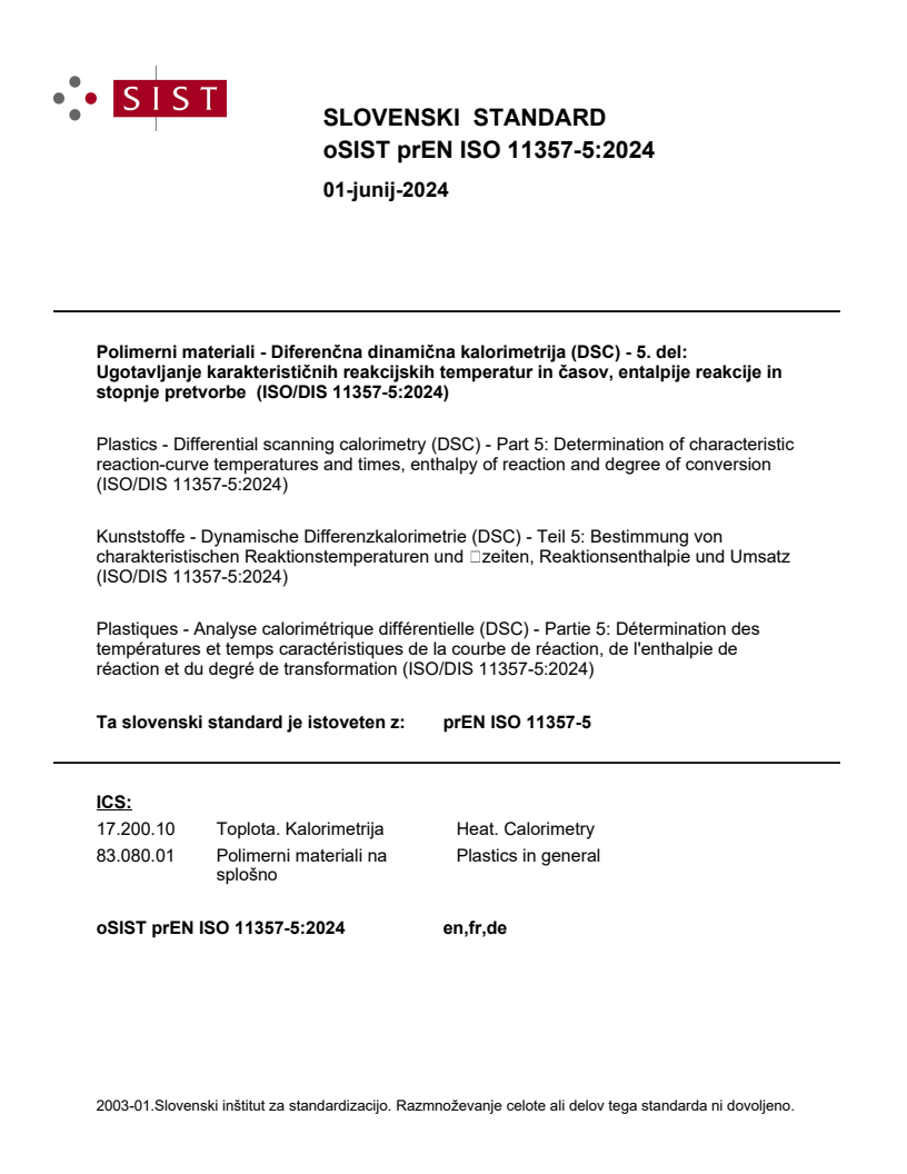 prEN ISO 11357-5:2024