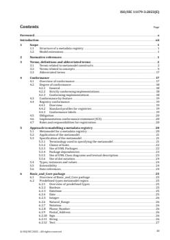 ISO/IEC 11179-3:2023 - Information technology — Metadata registries (MDR) — Part 3: Metamodel for registry common facilities
Released:16. 01. 2023 - Page 3 preview