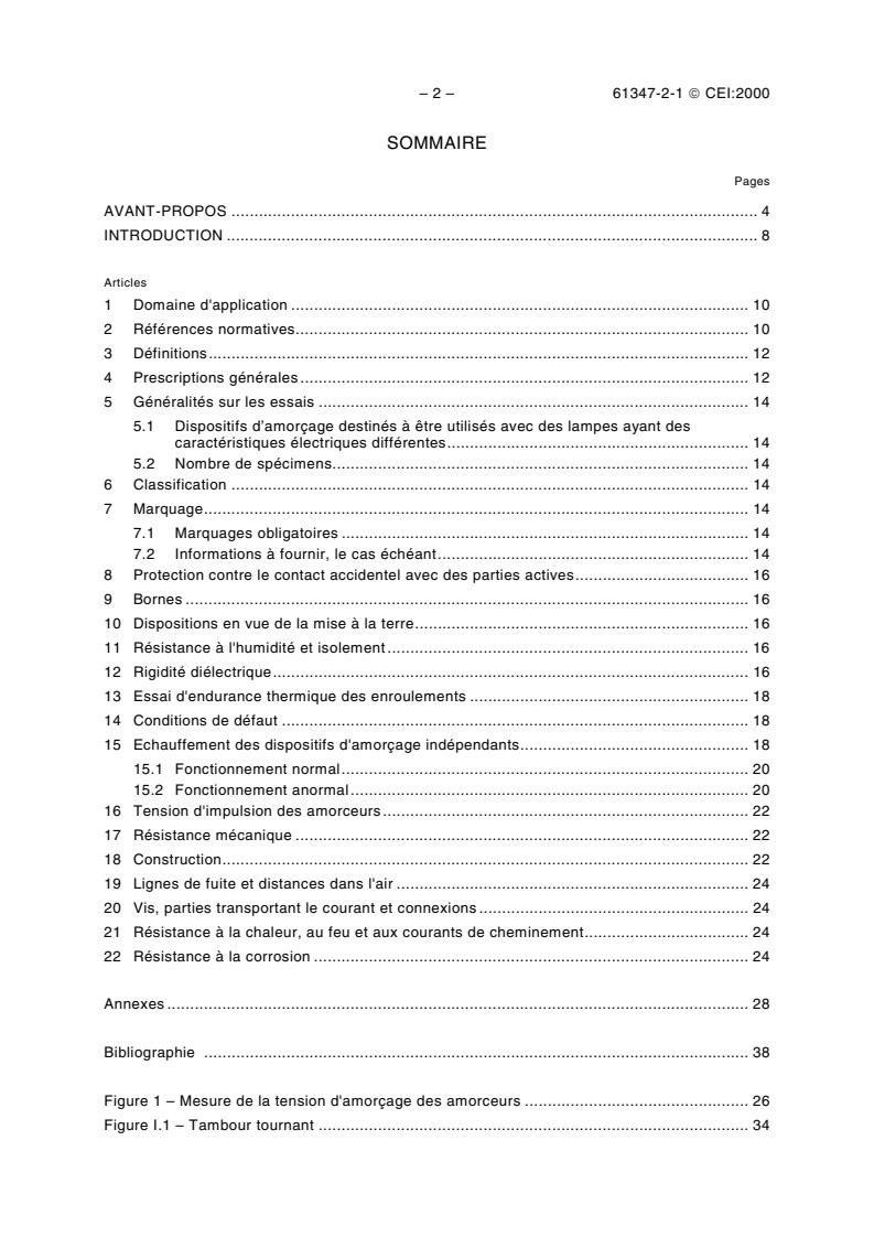 IEC 61347-2-1:2000 IEC 61347-2-1:2000 - Lamp controlgear - Part 2-1: Particular requirements for starting devices (other than glow starters) - Page 4 preview