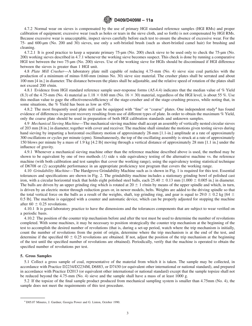 REDLINE ASTM D409/D409M-11a - Standard Test Method for Grindability of Coal by the Hardgrove-Machine Method