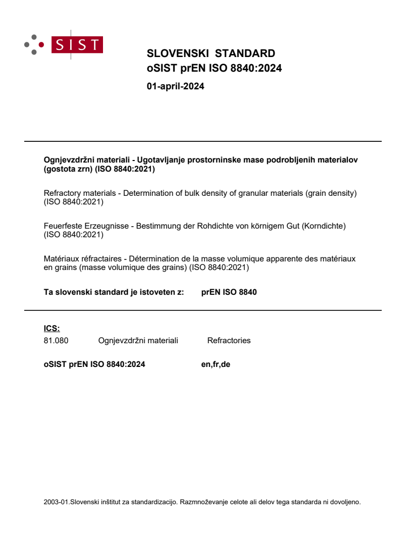 prEN ISO 8840:2024 - BARVE