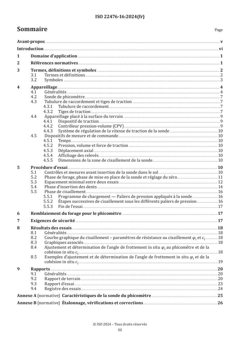 ISO 22476-16:2024 - Reconnaissance et essais géotechniques — Essais en place — Partie 16: Essai de cisaillement en forage
Released:10/25/2024