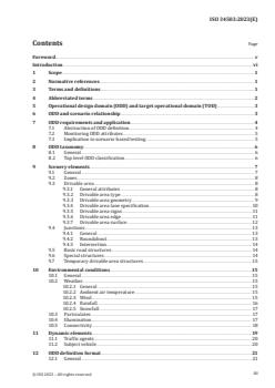 ISO 34503:2023 - Road Vehicles — Test scenarios for automated driving systems — Specification for operational design domain
Released:8. 08. 2023 - Page 3 preview