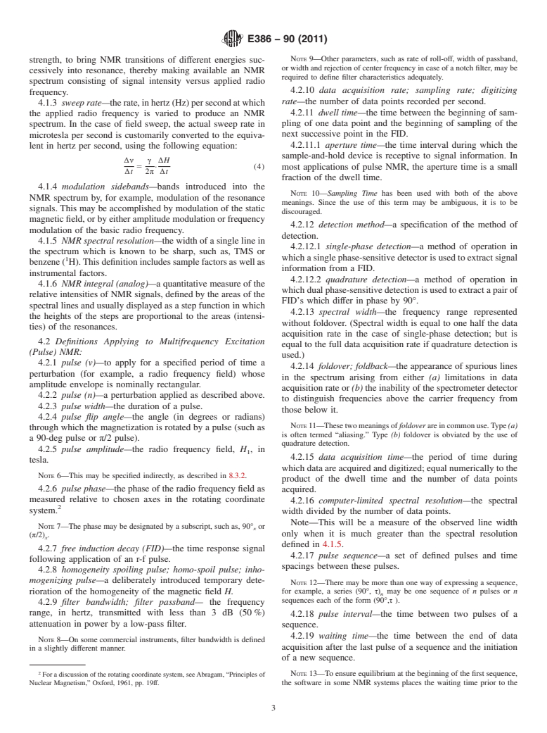 ASTM E386-90(2011) - Standard Practice for Data Presentation Relating to High-Resolution Nuclear Magnetic Resonance (NMR) Spectroscopy (Withdrawn 2015)