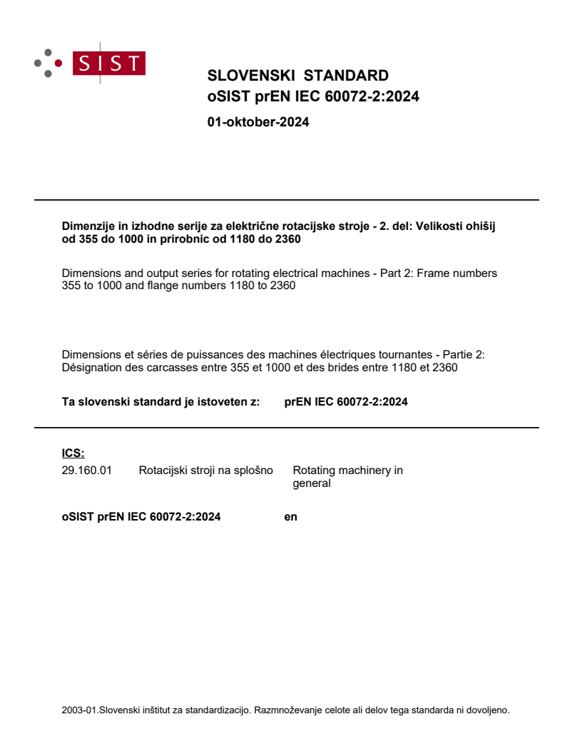 EN IEC 60072-2:2025 prEN IEC 60072-2:2024 - BARVE