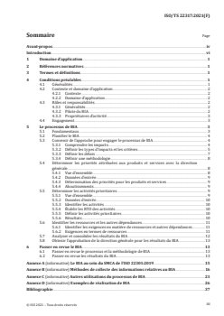 ISO/TS 22317:2021 - Sécurité et résilience — Systèmes de management de la continuité d'activité — Lignes directrices pour le bilan d'impact sur l'activité
Released:12/9/2021 - Page 3 preview