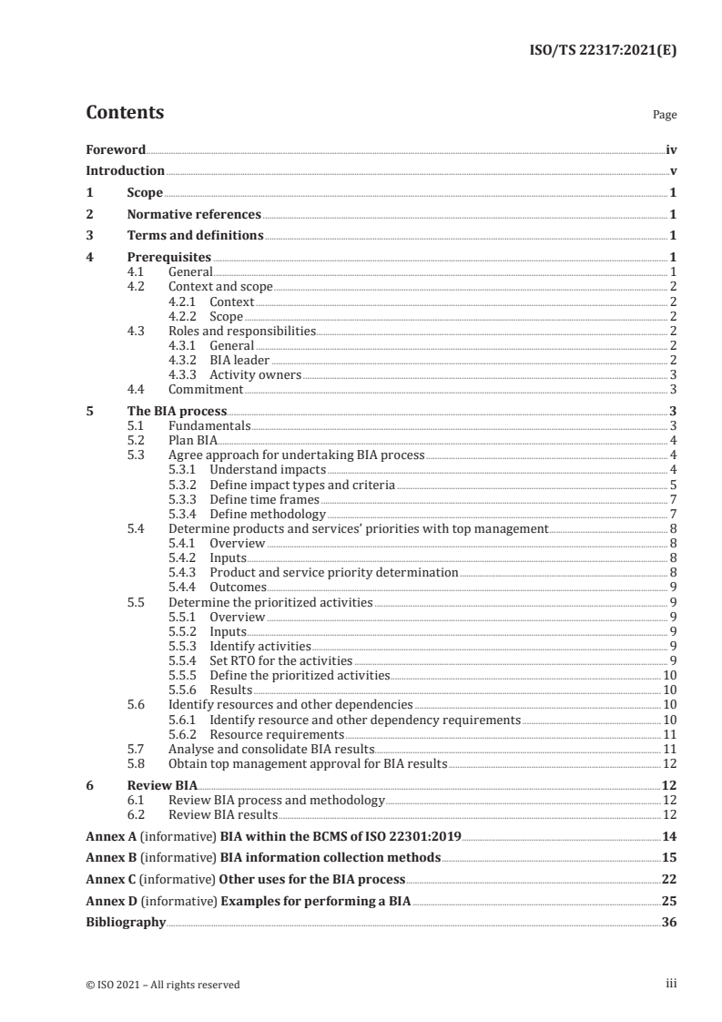 ISO/TS 22317:2021 - Security and resilience — Business continuity management systems — Guidelines for business impact analysis
Released:11/17/2021