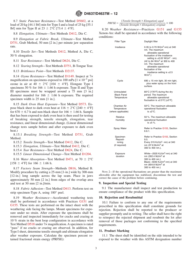 ASTM D4637/D4637M-12 - Standard Specification for EPDM Sheet Used In Single-Ply Roof Membrane