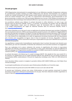 ISO 16000-9:2024 - Air intérieur — Partie 9: Dosage de l'émission de composés organiques volatils d'échantillons de produits de construction et d'objets d'équipement ― Méthode de la chambre d'essai d'émission
Released:20. 03. 2024 - Page 4 preview