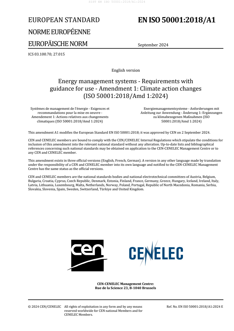 EN ISO 50001:2018/A1:2024