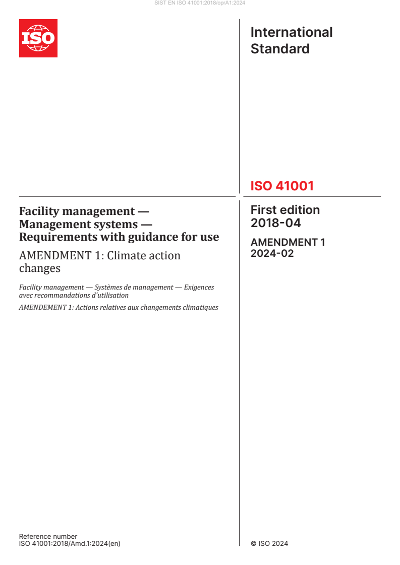 EN ISO 41001:2018/oprA1:2024
