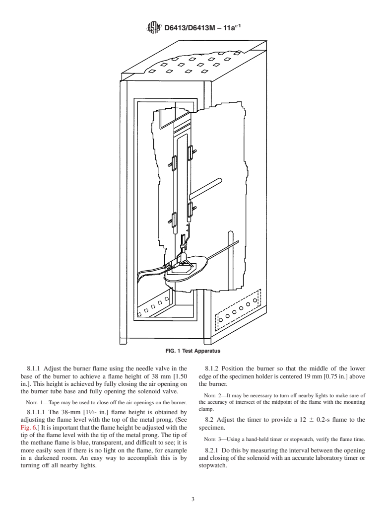 ASTM D6413/D6413M-11ae1 - Standard Test Method for Flame Resistance of Textiles (Vertical Test)