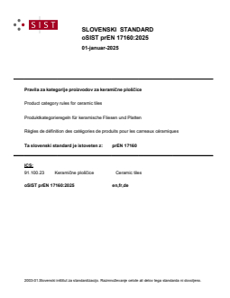 FprEN 17160 prEN 17160:2025 - Page 1 preview