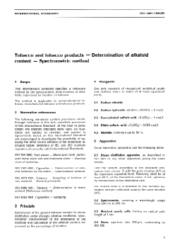 ISO 2881:1992 ISO 2881:1992 - Tobacco and tobacco products — Determination of alkaloid content — Spectrometric method
Released:8/20/1992 - Page 3 preview