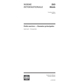 ISO 8666:2020 - Petits navires — Données principales
Released:11/2/2020 - Page 1 preview