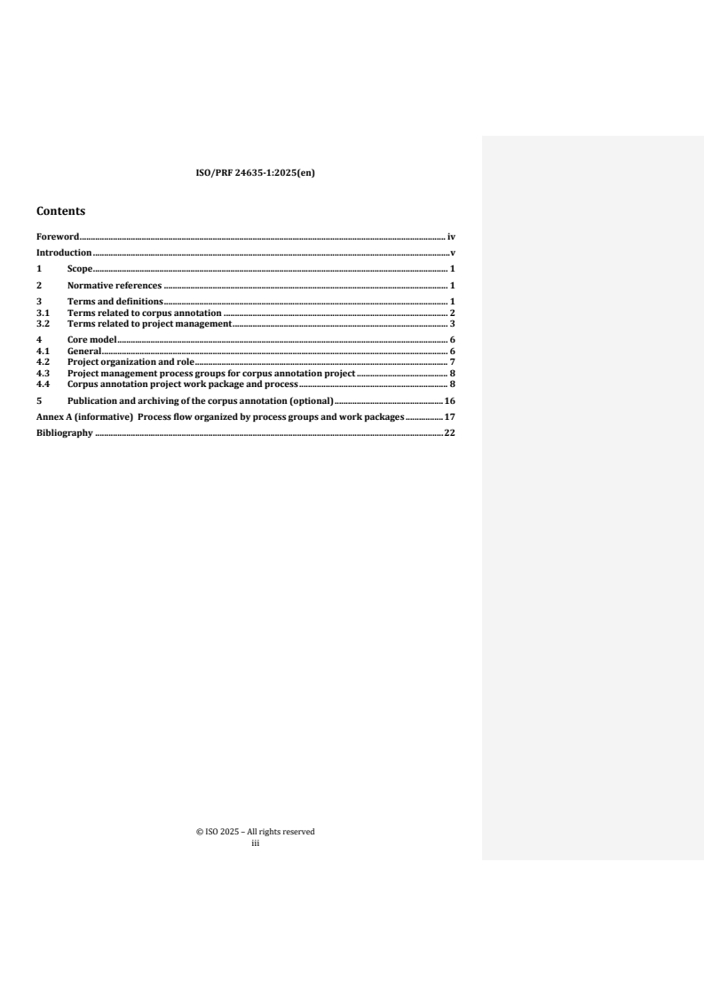 REDLINE ISO/PRF 24635-1 - Language resource management — Corpus annotation project management — Part 1: Core model
Released:16. 05. 2025