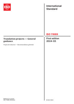 SIST ISO 11669:2024 ISO 11669:2024 - Translation projects — General guidance
Released:14. 03. 2024 - Page 1 preview