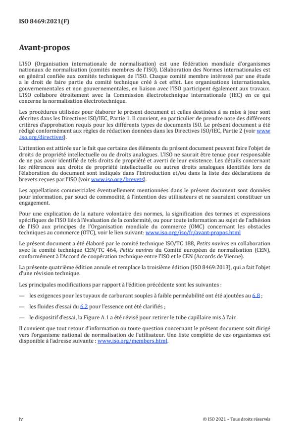 ISO 8469:2021 ISO 8469:2021 - Petits navires -- Tuyaux souples pour carburant non résistants au feu - Page 4 preview