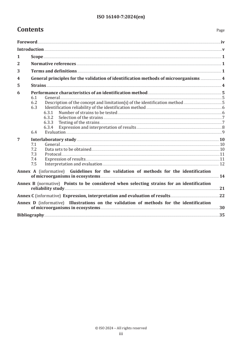 ISO 16140-7:2024 - Microbiology of the food chain — Method validation — Part 7: Protocol for the validation of identification methods of microorganisms
Released:11/5/2024