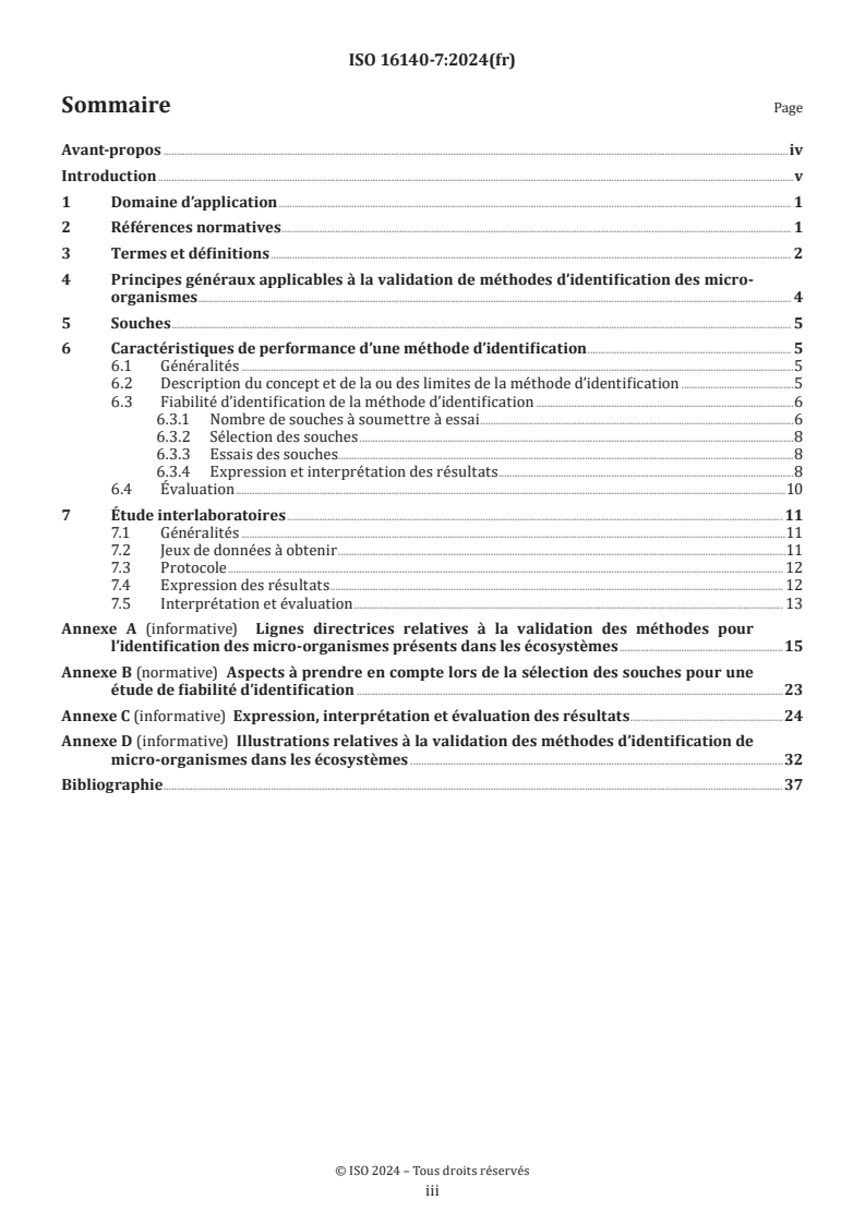 ISO 16140-7:2024 - Microbiologie de la chaîne alimentaire — Validation des méthodes — Partie 7: Protocole pour la validation de méthodes d’identification des micro-organismes
Released:11/5/2024