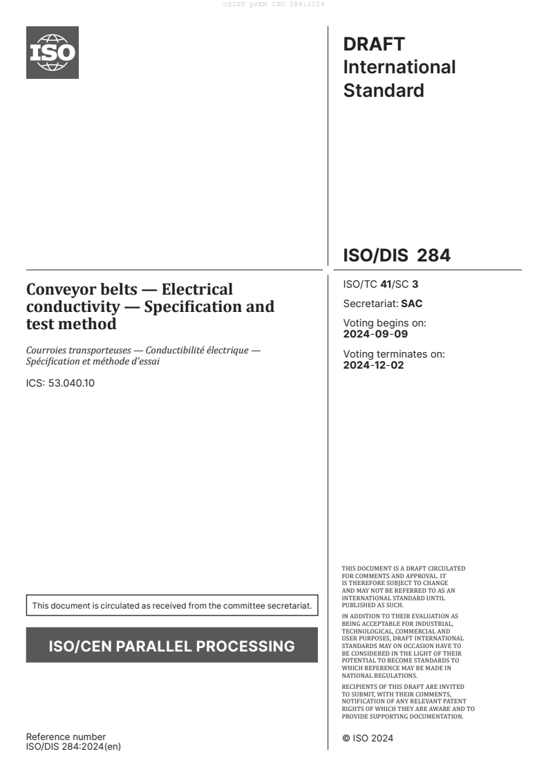 prEN ISO 284:2024