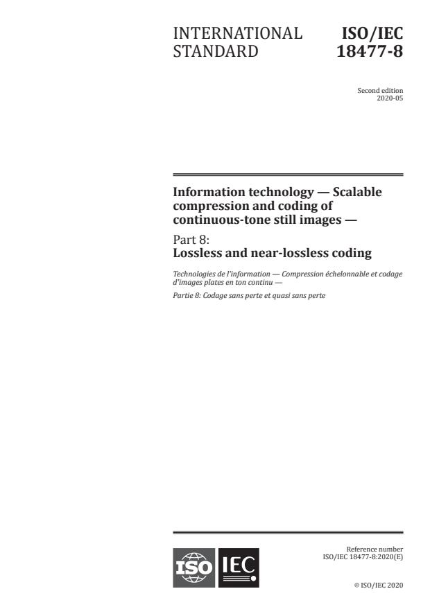 ISO/IEC 18477-8:2020 - Information technology -- Scalable compression and coding of continuous-tone still images
