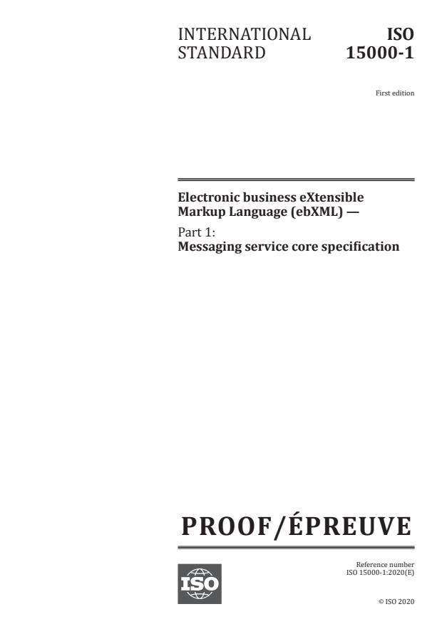 ISO/PRF 15000-1:Version 19-dec-2020 - Electronic business eXtensible Markup Language (ebXML)