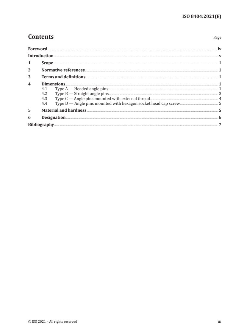 ISO 8404:2021 - Tools for moulding — Angle pins
Released:5/11/2021