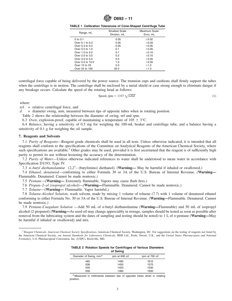 REDLINE ASTM D893-11 - Standard Test Method for Insolubles in Used Lubricating Oils