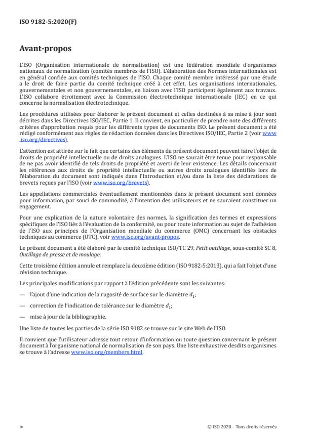 ISO 9182-5:2020 ISO 9182-5:2020 - Outillage de presse -- Colonnes de guidage - Page 4 preview
