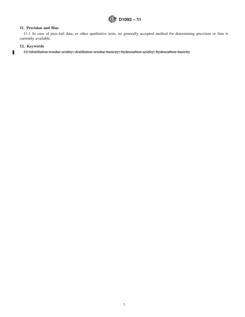 REDLINE ASTM D1093-11 - Standard Test Method for Acidity of Hydrocarbon Liquids and Their Distillation Residues