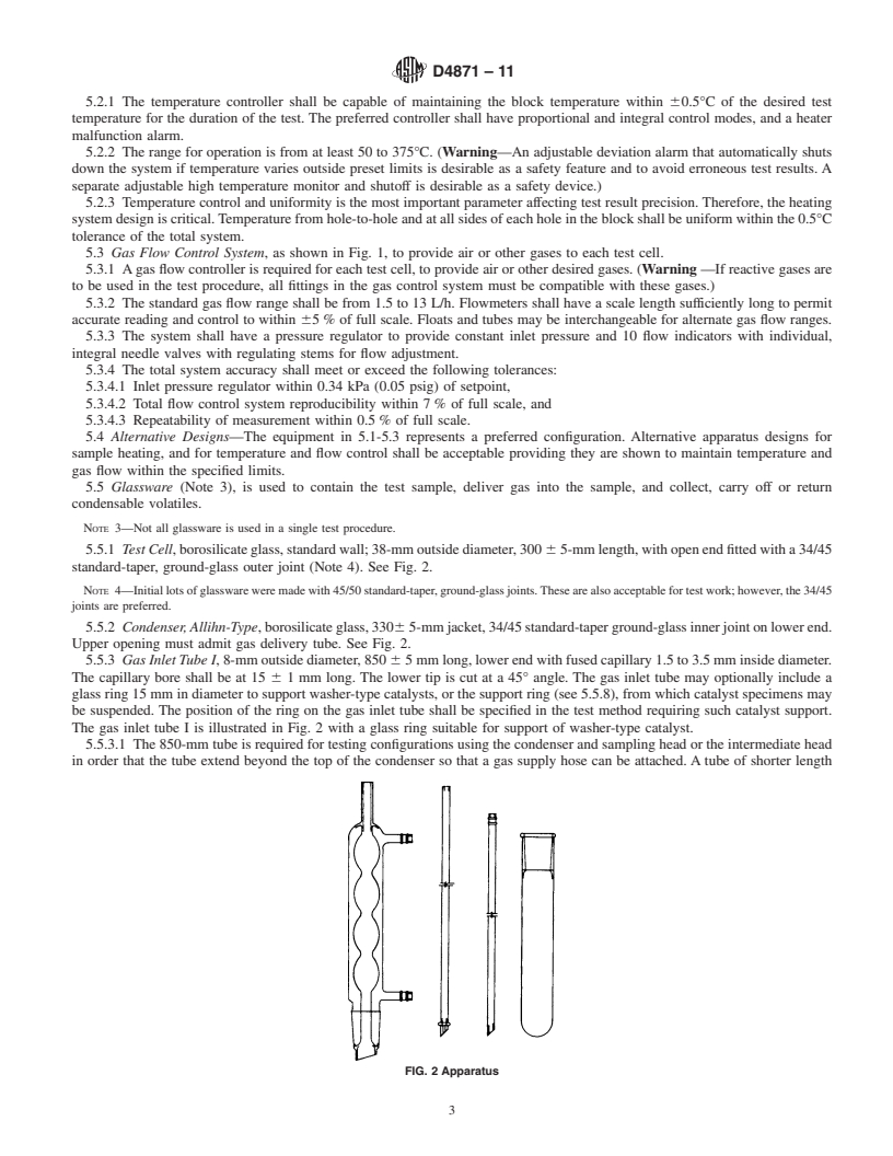 REDLINE ASTM D4871-11 - Standard Guide for Universal Oxidation/Thermal Stability Test Apparatus