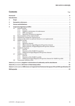 ISO 14533-2:2021 - Processes, data elements and documents in commerce, industry and administration — Long term signature — Part 2: Profiles for XML Advanced Electronic Signatures (XAdES)
Released:8/3/2021 - Page 3 preview