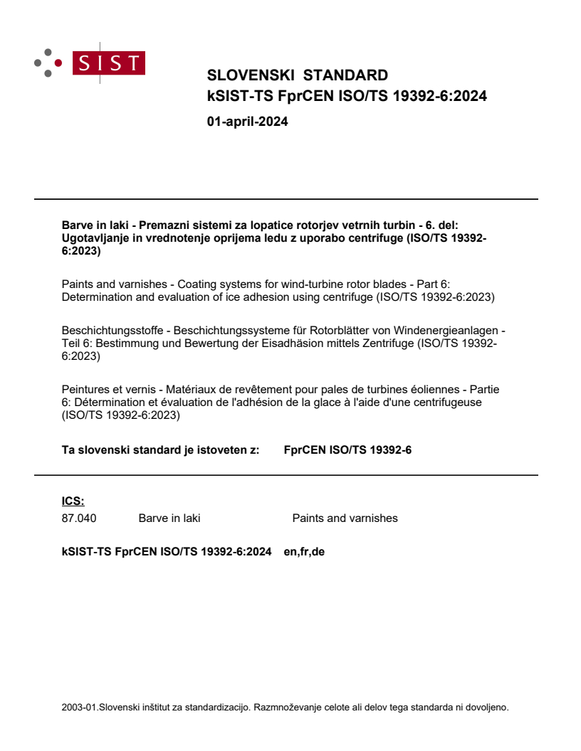 kTS FprCEN ISO/TS 19392-6:2024