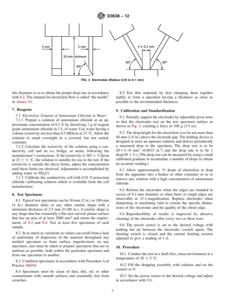 ASTM D3638-12 - Standard Test Method for  Comparative Tracking Index of Electrical Insulating Materials