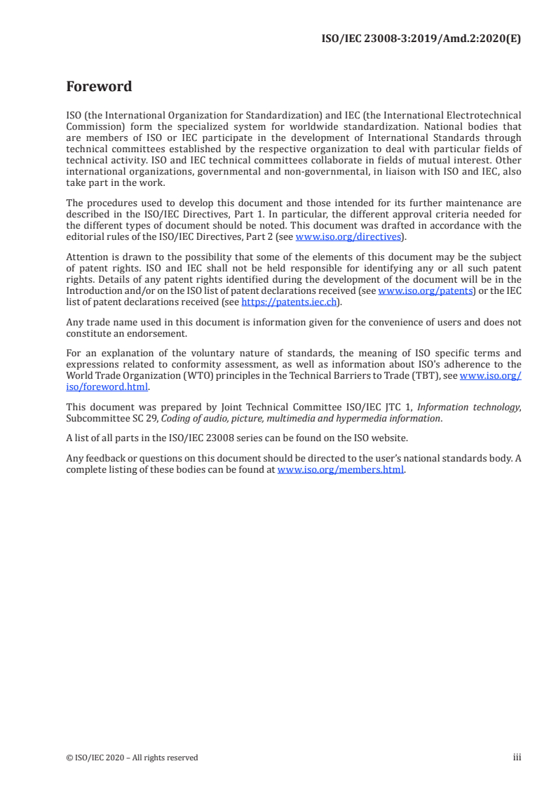 ISO/IEC 23008-3:2019/Amd 2:2020 - Information technology — High efficiency coding and media delivery in heterogeneous environments — Part 3: 3D audio — Amendment 2: 3D Audio baseline profile, corrections and improvements
Released:11/3/2020