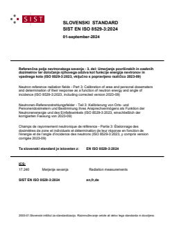 EN ISO 8529-3:2024 - Page 1 preview