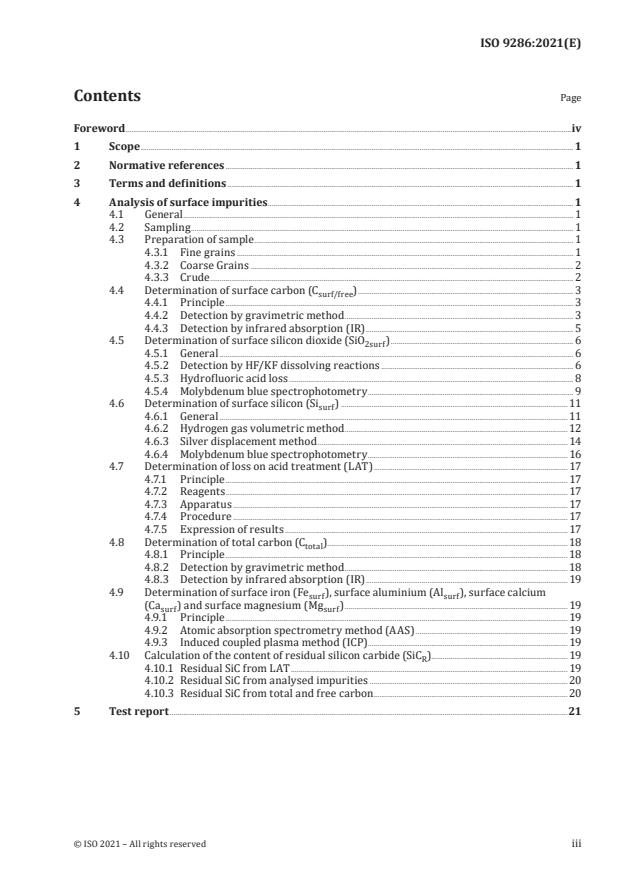 ISO 9286:2021 - Abrasive grains and crude -- Chemical analysis of silicon carbide