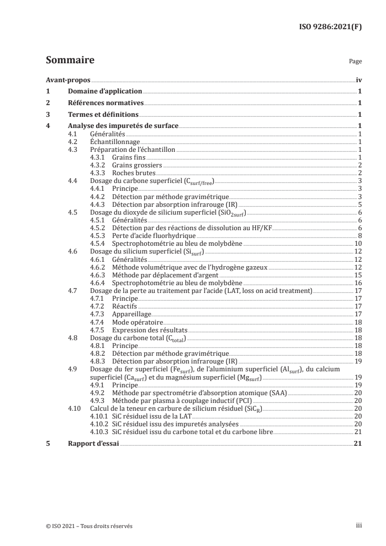 ISO 9286:2021 - Abrasifs en grains ou en roche — Analyse chimique du carbure de silicium
Released:10/13/2021