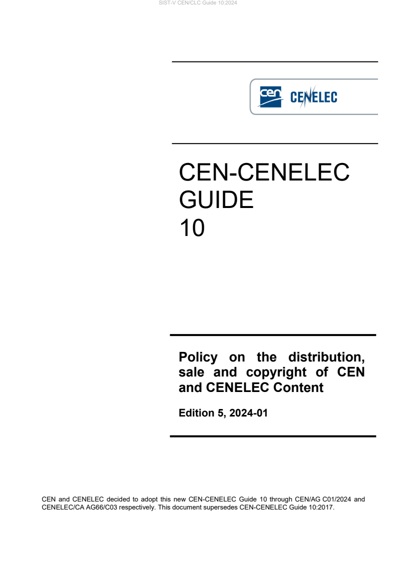 V CEN/CLC Guide 10:2024