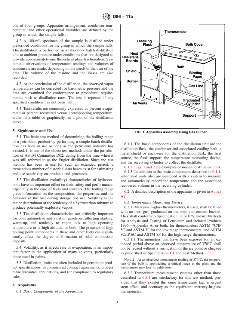 ASTM D86-11b - Standard Test Method for Distillation of Petroleum Products at Atmospheric Pressure