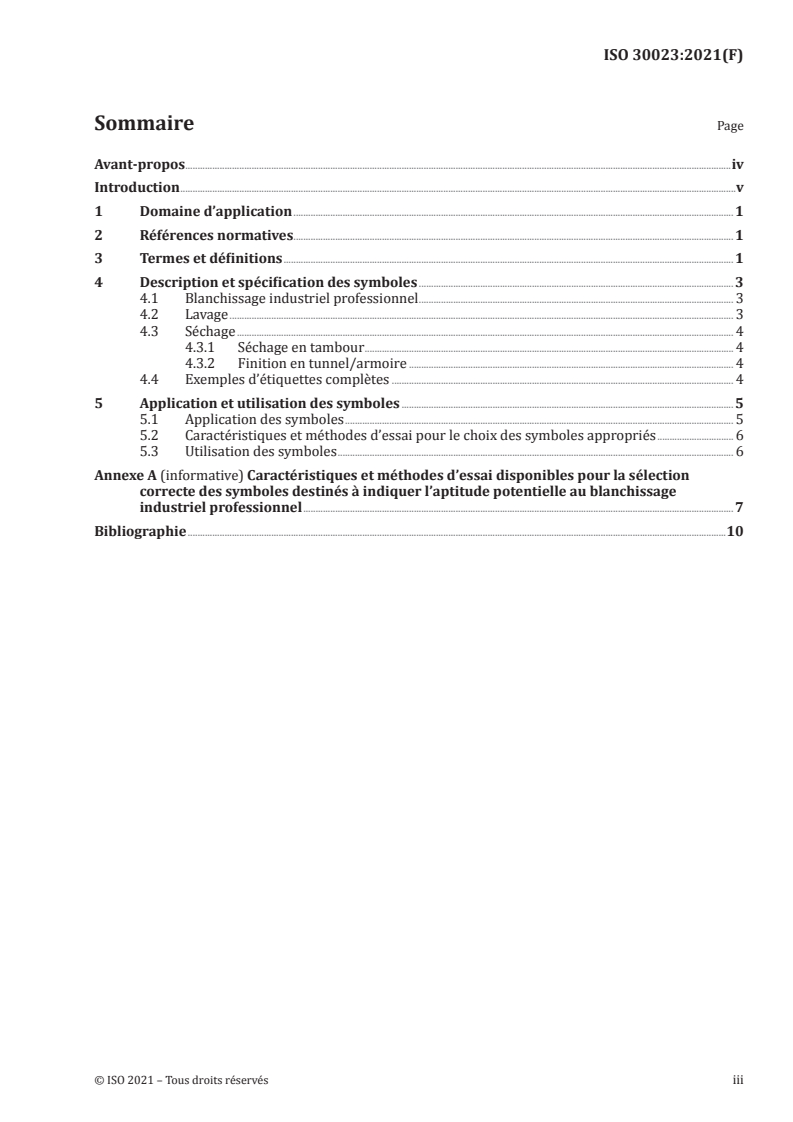 ISO 30023:2021 - Textiles — Symboles de qualification pour l'étiquetage des vêtements de travail destinés à être lavés de manière industrielle
Released:8/25/2021