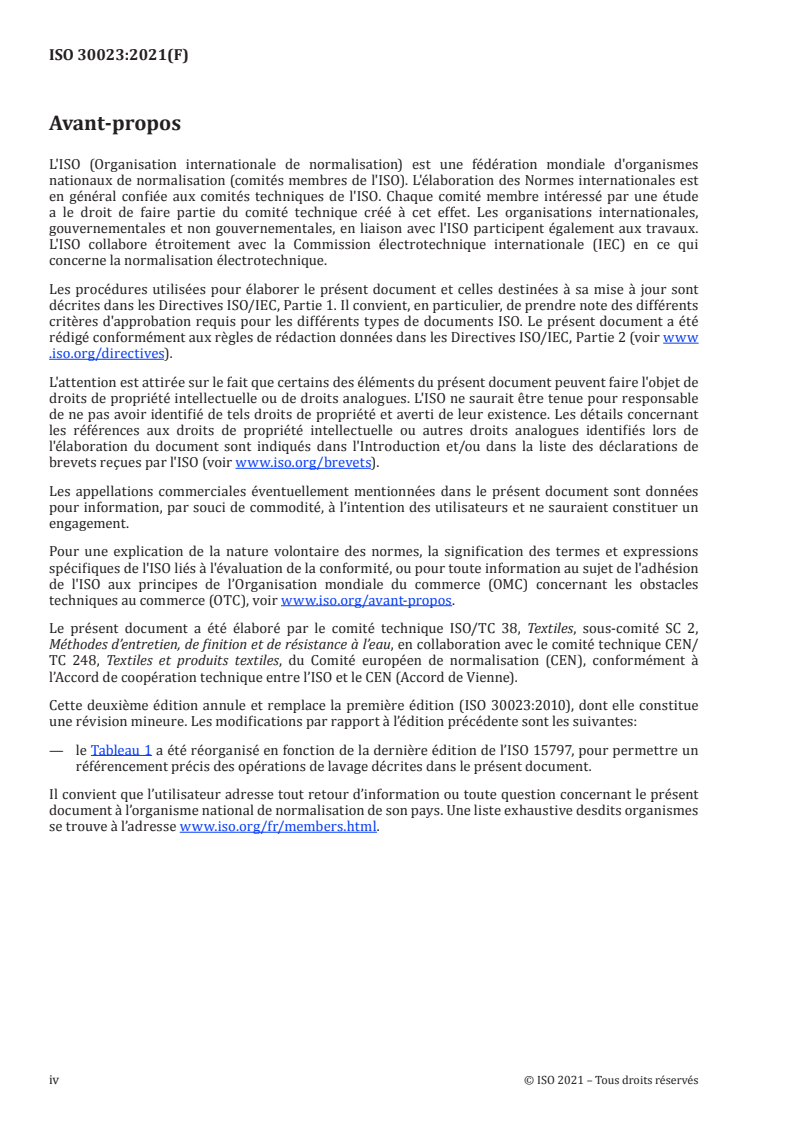 ISO 30023:2021 ISO 30023:2021 - Textiles — Symboles de qualification pour l'étiquetage des vêtements de travail destinés à être lavés de manière industrielle
Released:8/25/2021 - Page 4 preview