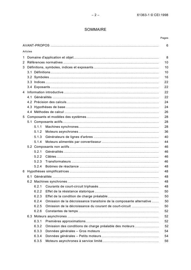 IEC 61363-1:1998 IEC 61363-1:1998 - Electrical installations of ships and mobile and fixed offshore units - Part 1: Procedures for calculating short-circuit currents in three-phase a.c. - Page 4 preview