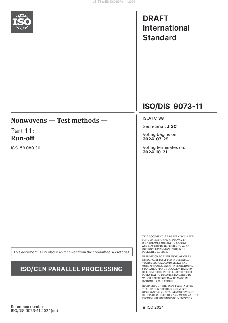 prEN ISO 9073-11:2024